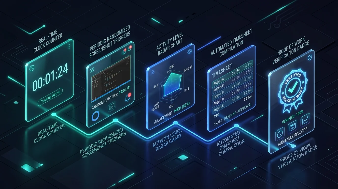 Automated 3D Workflow Flowchart from Real-Time Clock to Certified Proof of Work